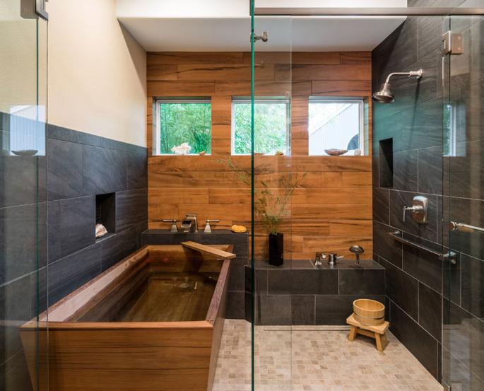 Thiết kế phòng tắm theo phong cách Nhật Bản độc đáo và khác biệt