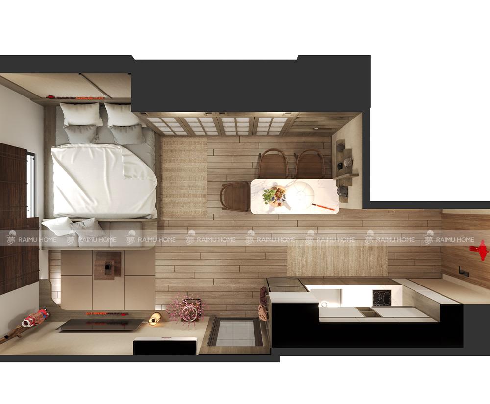 15 Mẫu thiết kế nội thất chung cư 40m2 Đẹp Tiện Nghi 2023